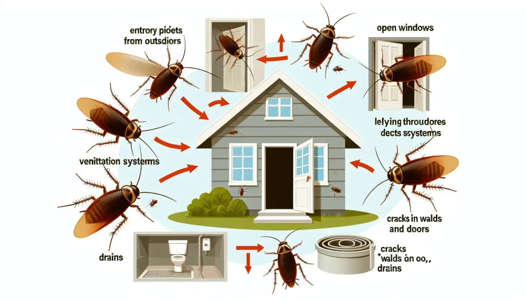 What Are the Common Entry Points for Flying Cockroaches